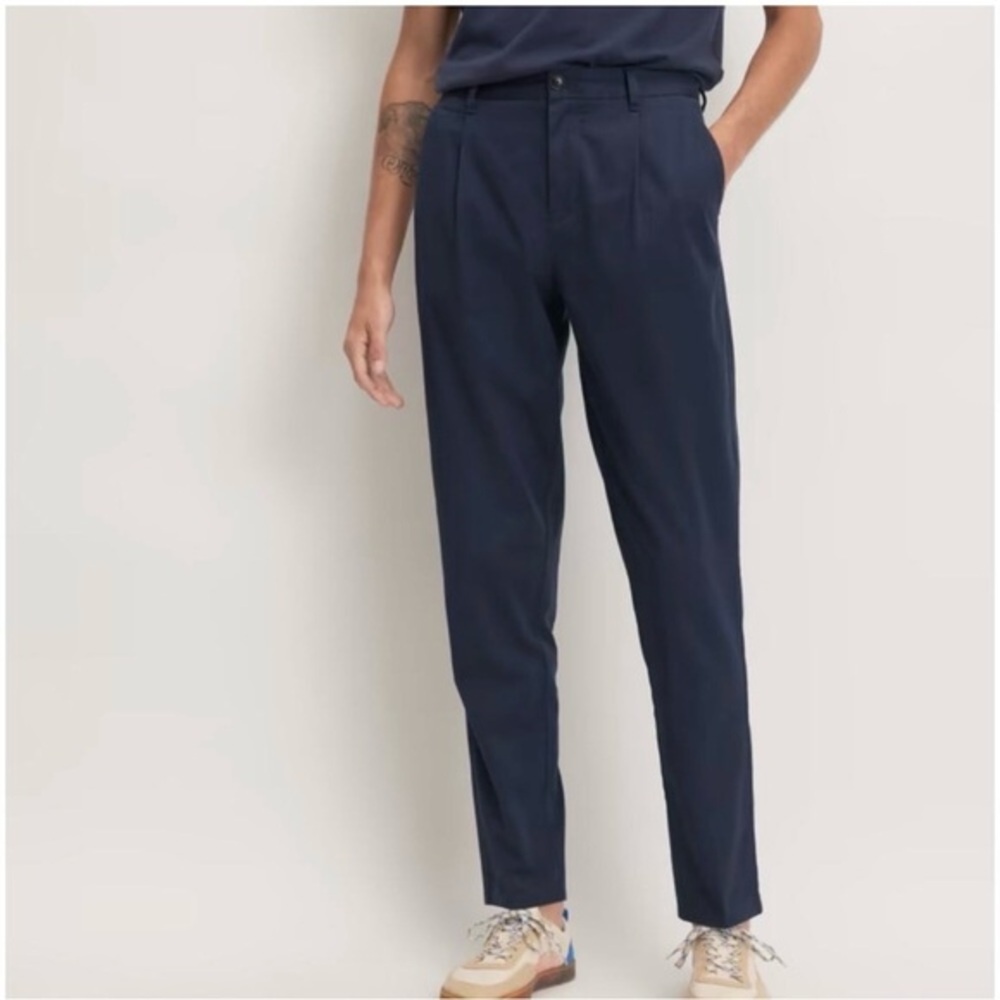 NEW EVERLANE The Organic Cotton Pleated Chino 29x32